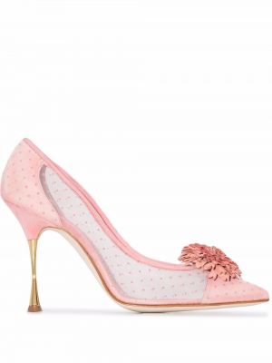 Mesh flekket pumps Manolo Blahnik rosa