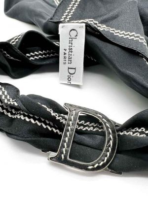 Cravate en soie Christian Dior Pre-owned noir