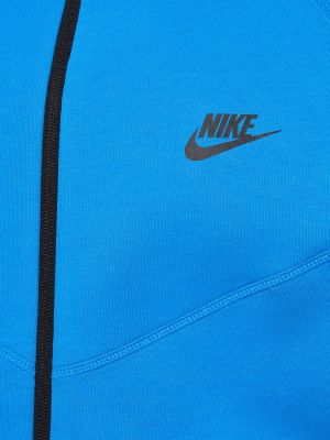 Fleece φούτερ με κουκούλα με φερμουάρ Nike μπλε