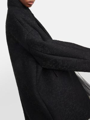 Oversized βαμβακερό παλτό Maison Margiela μαύρο