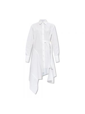 Mini robe en coton asymétrique Jw Anderson blanc