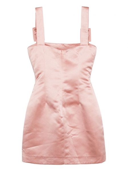 Satynowa sukienka mini Cynthia Rowley różowa