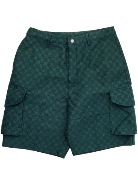 Pantaloni scurți cargo cu imagine Daily Paper verde