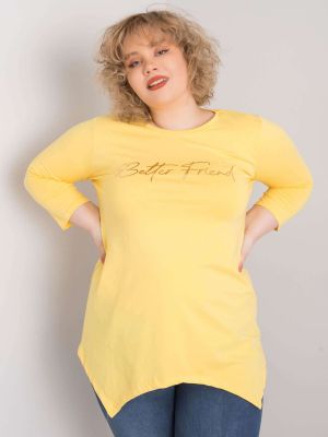 Blúzka s nápisom Fashionhunters žltá