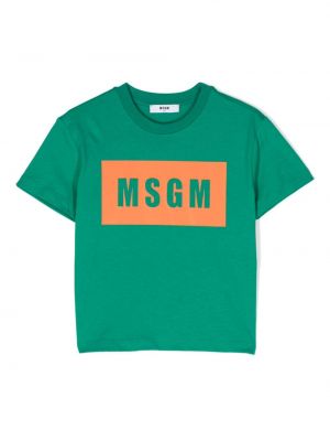 T-shirt for piger Msgm Kids grøn