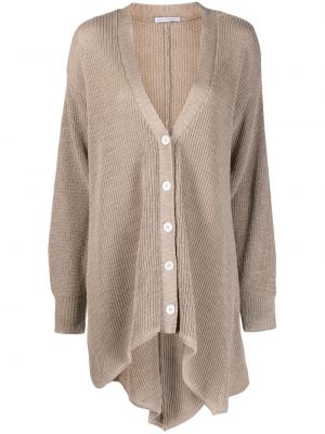 Cardigan asimmetrica Niccolò Pasqualetti marrone