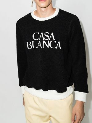 Siuvinėtas džemperis Casablanca juoda
