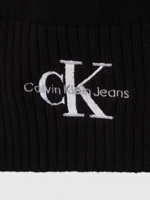 Szal bawełniana Calvin Klein Jeans czarna
