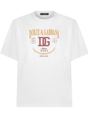 Тениска с принт Dolce & Gabbana бяло