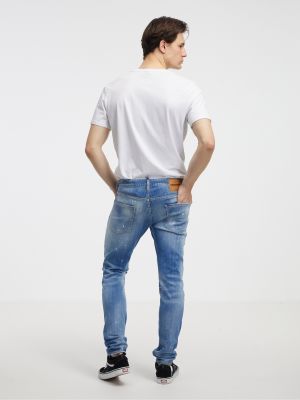 Priliehavé džínsy s rovným strihom Dsquared2 modrá