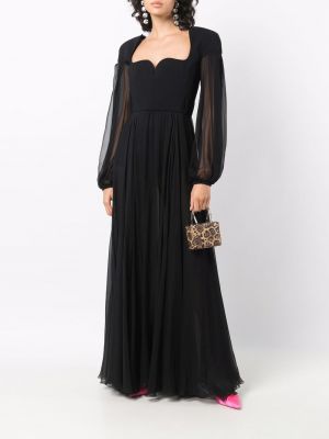 Vestido de noche con corazón Versace negro