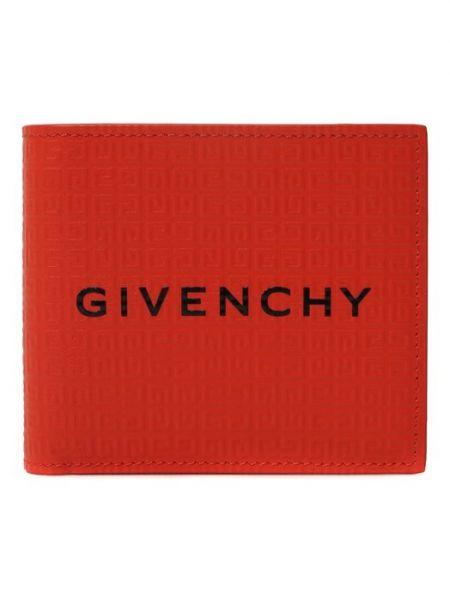 Оранжевый кожаный кошелек Givenchy