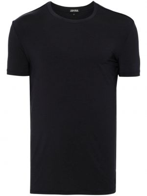T-shirt mit rundem ausschnitt Zegna blau