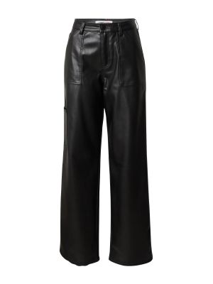 Широки панталони тип „марлен“ Tommy Jeans черно