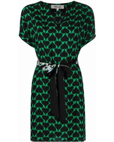 Sukienka z dekoltem w serek z printem Dvf Diane Von Furstenberg