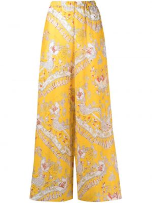 Pantalones de cachemir con estampado de cachemira Emilio Pucci amarillo