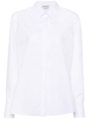 Medvilninė marškiniai Alexander Mcqueen balta