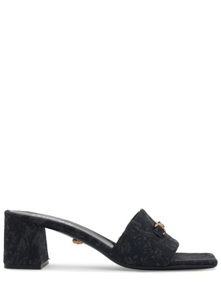 Jacquard mules Versace svart