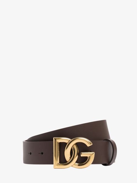 Cinturón de cuero Dolce & Gabbana dorado