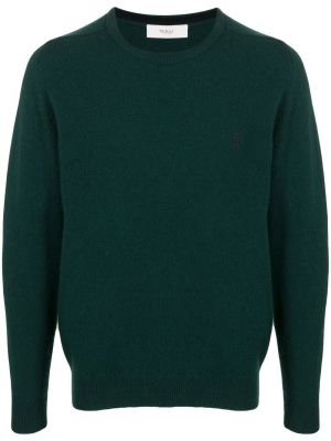 Вълнен пуловер бродиран Pringle Of Scotland зелено
