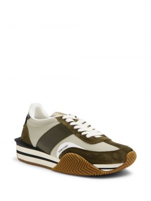 Sneakersy sznurowane zamszowe koronkowe Tom Ford