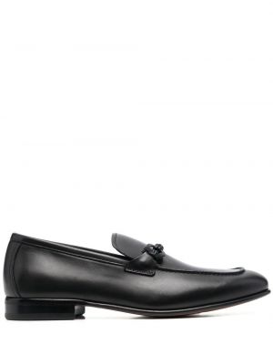 Skinn loafers Salvatore Ferragamo svart