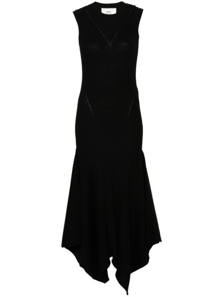 Šaty z merina Ami Paris čierna