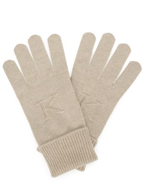 Кашемировые перчатки Kiton бежевые