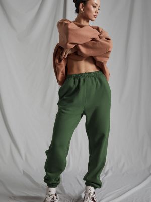 Teplákové nohavice Madmext khaki