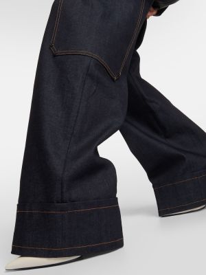 Laia lõikega kõrge vöökohaga teksapüksid Tom Ford sinine