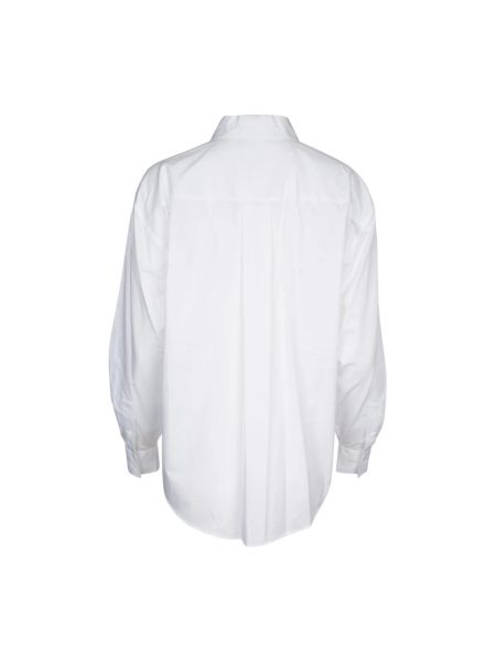 Blusa de algodón Calvin Klein blanco