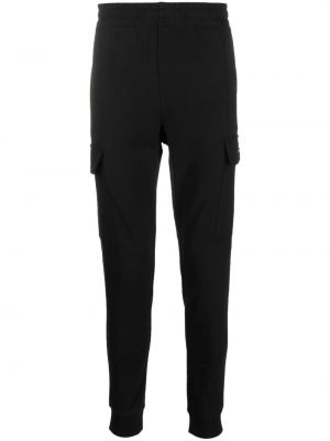 Bavlnené teplákové nohavice Ea7 Emporio Armani čierna