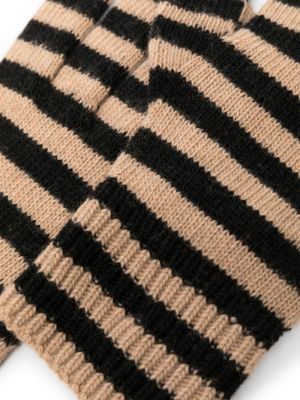 Gants à rayures en tricot Semicouture