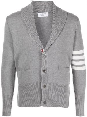 Cardigan en laine Thom Browne gris