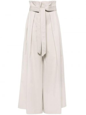 Hose ausgestellt mit plisseefalten Moschino beige