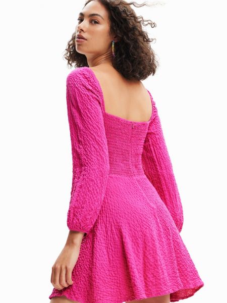 Платье мини Desigual розовое