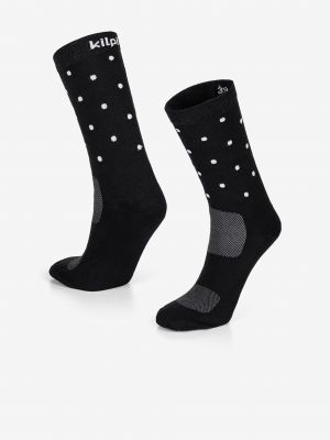 Bodkované bodkované športové ponožky Kilpi čierna