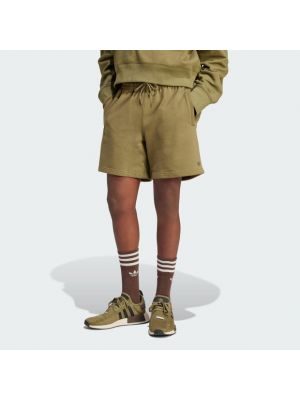 Shorts en coton en jersey Adidas vert
