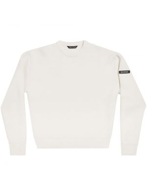 Sweter wełniany Balenciaga biały