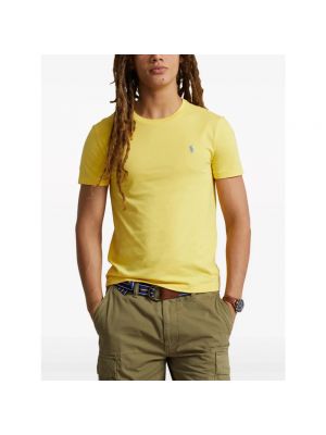 Camisa con bordado de cuello redondo Polo Ralph Lauren amarillo