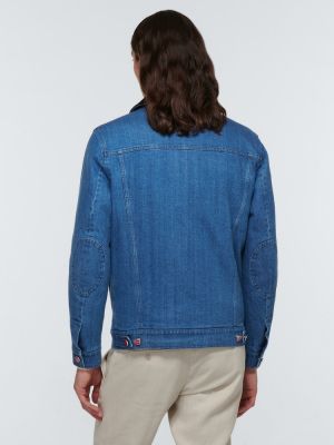Kurtka jeansowa Kiton niebieska
