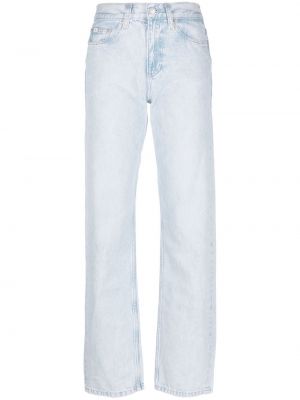 Jean droit taille haute Calvin Klein Jeans bleu