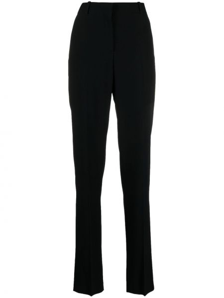 Pantaloni a vita alta Alexander Mcqueen nero