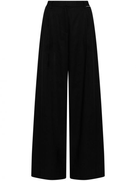 Pantalon large plissé Karl Lagerfeld noir