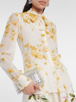 Svilena bluza s printom Giambattista Valli