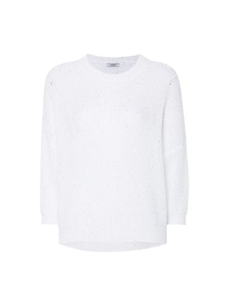 Haftowany sweter Peserico biały