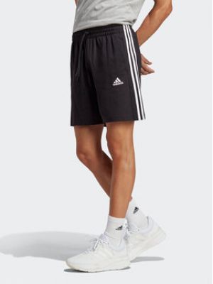Pruhované kraťasy Adidas černé