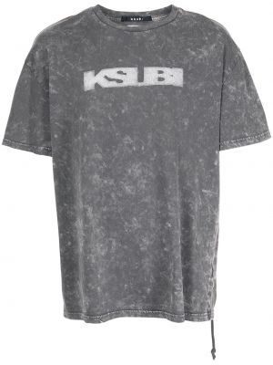 Camiseta con estampado Ksubi gris