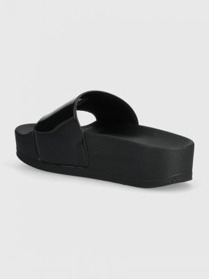 Papuci cu platformă Karl Lagerfeld negru