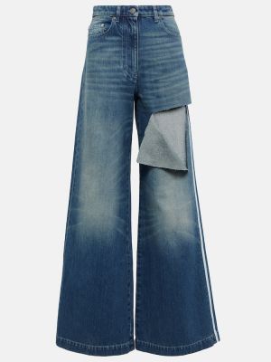 Voľné obnosené džínsy s vysokým pásom Peter Do modrá